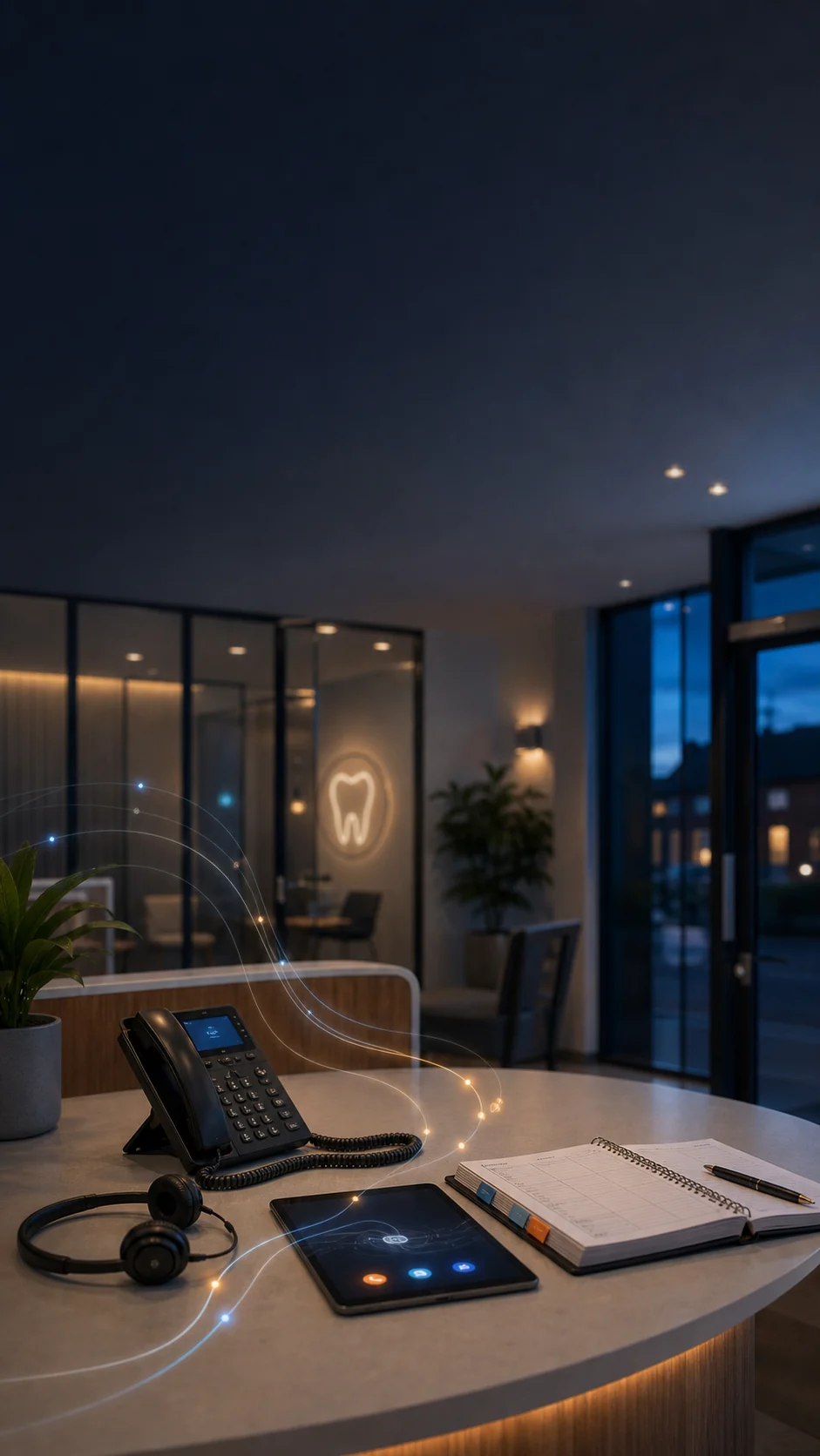 Dental practice after hours with call coverage still active